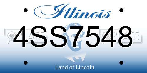 4SS7548 Illinois License Plate