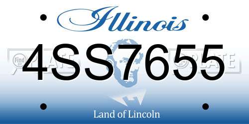 4SS7655 Illinois License Plate