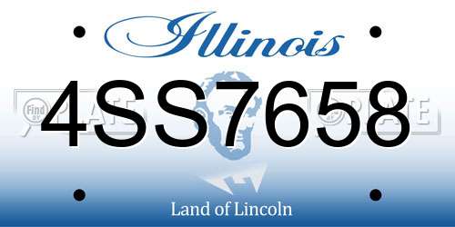 4SS7658 Illinois License Plate