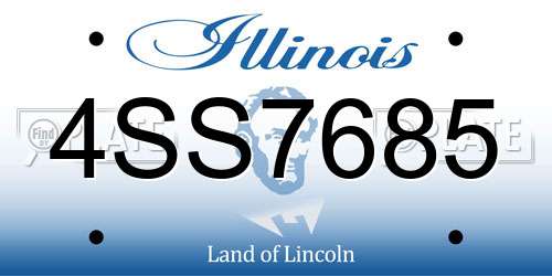 4SS7685 Illinois License Plate