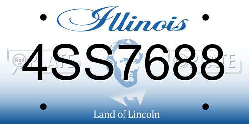 4SS7688 Illinois License Plate