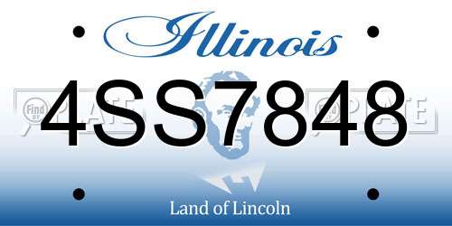 4SS7848 Illinois License Plate