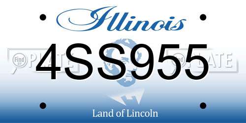 4SS955 Illinois License Plate