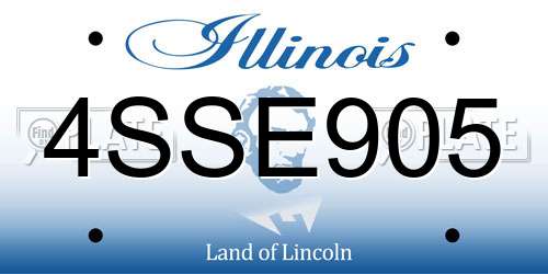 4SSE905 Illinois License Plate