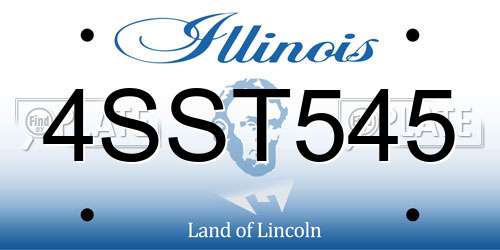 4SST545 Illinois License Plate