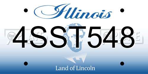 4SST548 Illinois License Plate