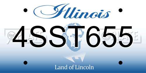 4SST655 Illinois License Plate