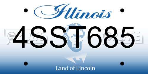 4SST685 Illinois License Plate