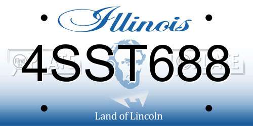 4SST688 Illinois License Plate