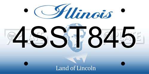 4SST845 Illinois License Plate