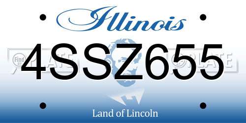 4SSZ655 Illinois License Plate
