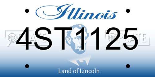 4ST1125 Illinois License Plate