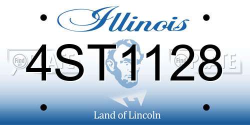 4ST1128 Illinois License Plate