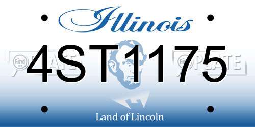 4ST1175 Illinois License Plate