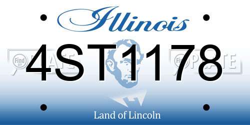 4ST1178 Illinois License Plate