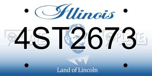 4ST2673 Illinois License Plate