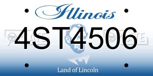 4ST4506 Illinois License Plate