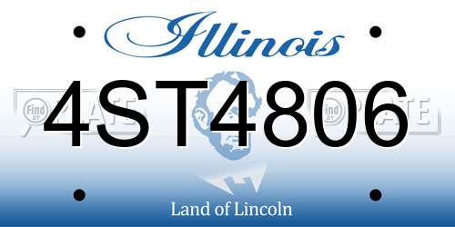 4ST4806 Illinois License Plate