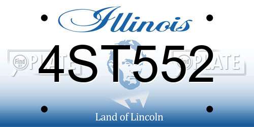 4ST552 Illinois License Plate