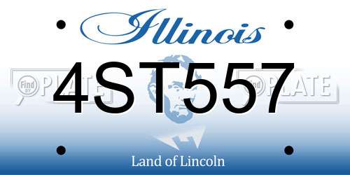 4ST557 Illinois License Plate
