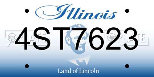 4ST7623 Illinois License Plate