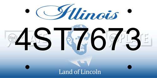 4ST7673 Illinois License Plate