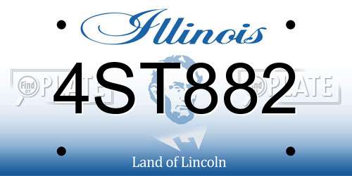 4ST882 Illinois License Plate