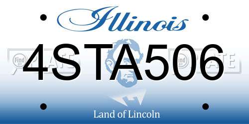 4STA506 Illinois License Plate