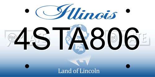 4STA806 Illinois License Plate