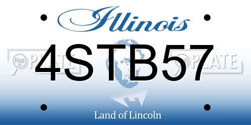 4STB57 Illinois License Plate