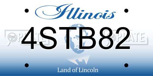4STB82 Illinois License Plate