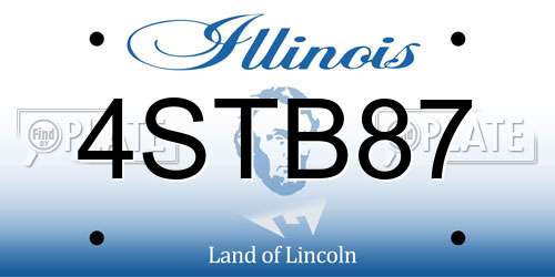 4STB87 Illinois License Plate
