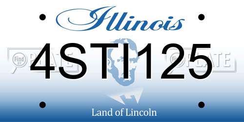 4STI125 Illinois License Plate