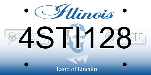 4STI128 Illinois License Plate