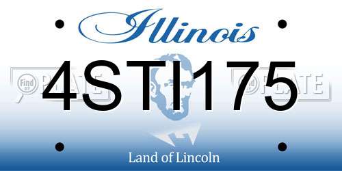 4STI175 Illinois License Plate