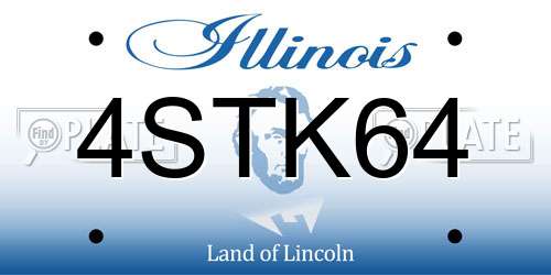 4STK64 Illinois License Plate