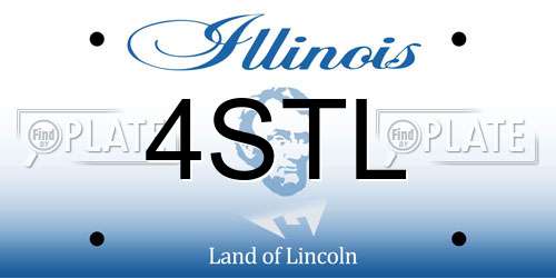 4STL Illinois License Plate