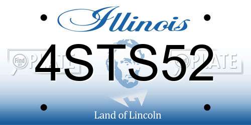 4STS52 Illinois License Plate