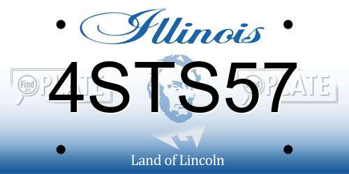 4STS57 Illinois License Plate