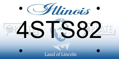 4STS82 Illinois License Plate