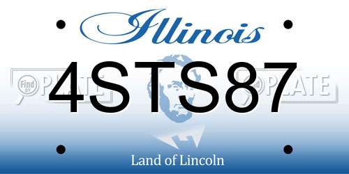 4STS87 Illinois License Plate