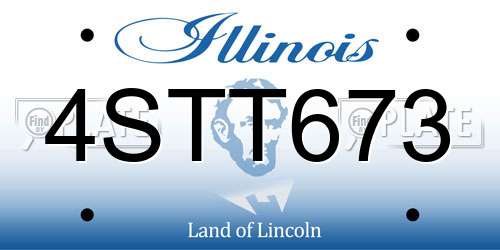 4STT673 Illinois License Plate