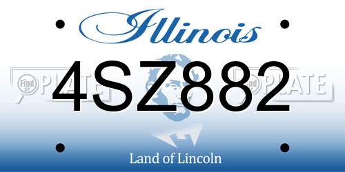 4SZ882 Illinois License Plate