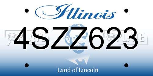 4SZZ623 Illinois License Plate