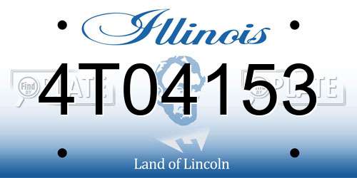 4T04153 Illinois License Plate