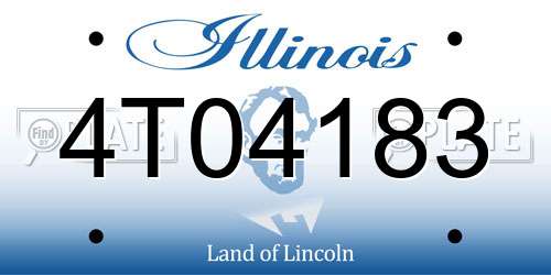 4T04183 Illinois License Plate