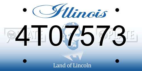 4T07573 Illinois License Plate