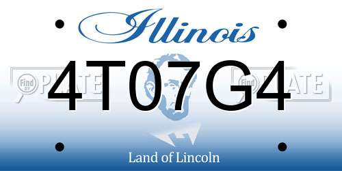 4T07G4 Illinois License Plate