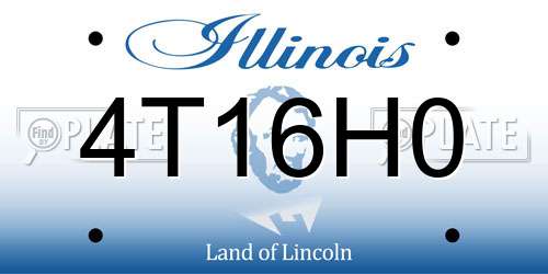 4T16H0 Illinois License Plate