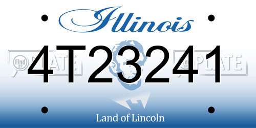 4T23241 Illinois License Plate